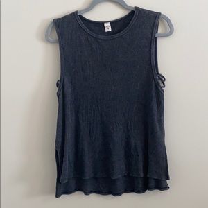 Dark Gray Distressed Shirt Fall Small